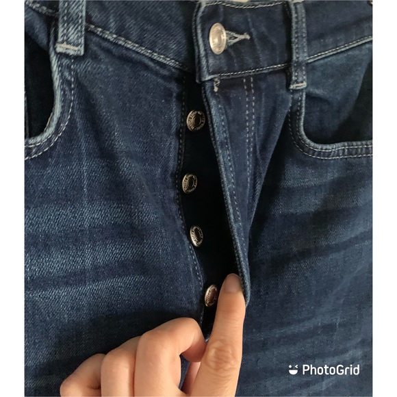 NWOT FREE PEOPLE Button Fly High Rise Skinny Jeans - Picture 4 of 7